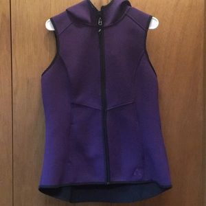 Purple hooded vest